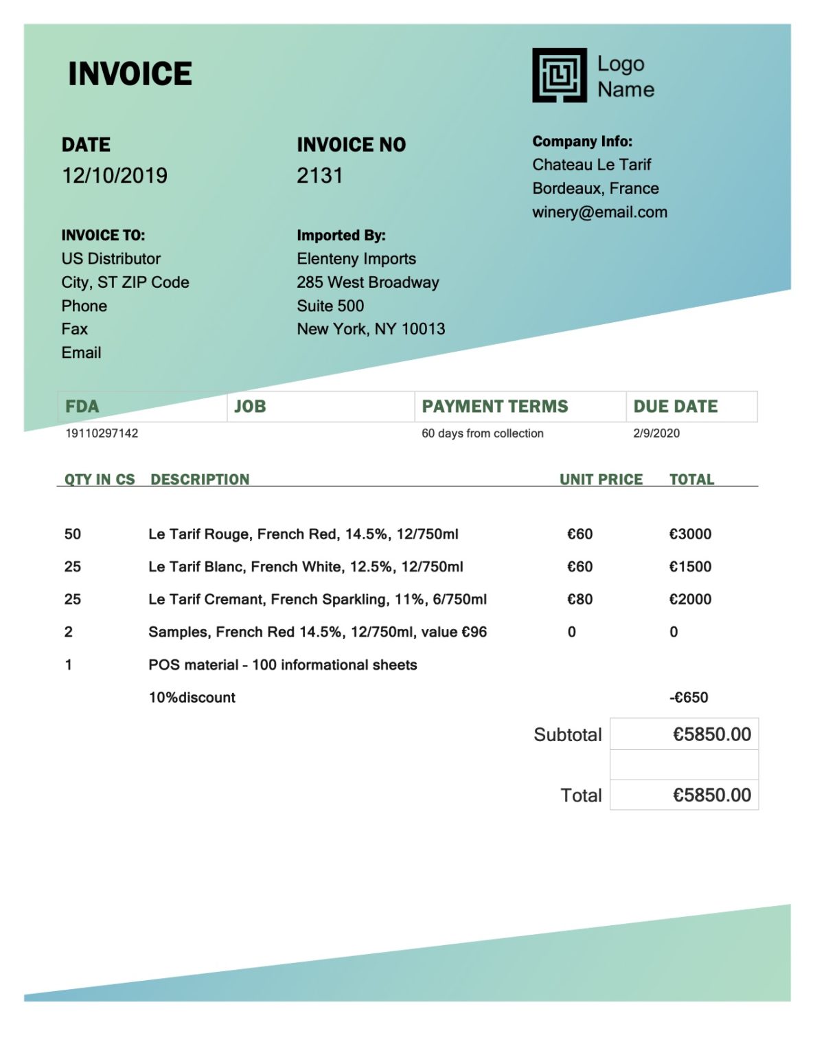 Commercial Invoice Requirements Refresher - Elenteny Imports